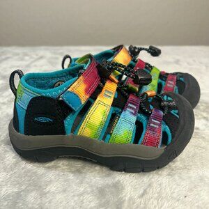 Keen Newport H2 Kids 9 Hiking Rugged Sandals Youth Rainbow Tye Dye Waterproof